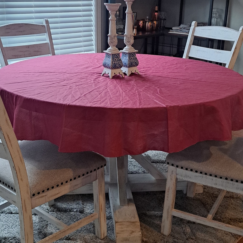 Elegant Red Tablecloth for Dining Room
